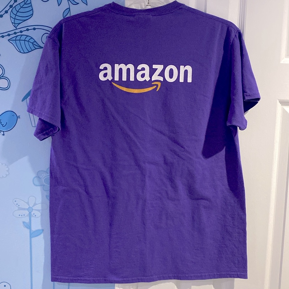 Port and Company Amazon Purple Unisex Adult Graphic Print Tee Shirt Size Large !